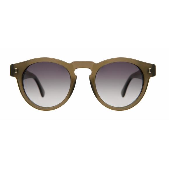 NEW ILLESTEVA men's leonard cher sunglasses in olive/grey gradient